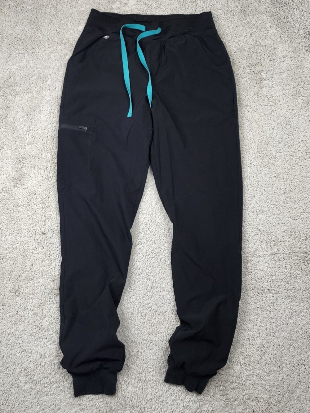FIGS Scrub Set Womens XS Tall XS/T Technical  Zamora Jogger Pants Black USA